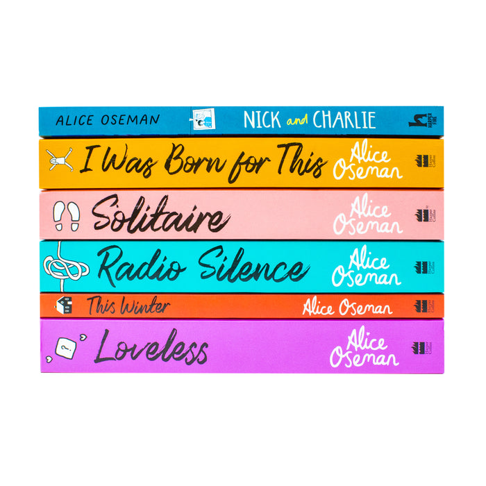 Alice Oseman Collection 6 Books Set (Solitaire, Loveless, This Winter, Radio Silence, Nick and Charlie, I Was Born for This)