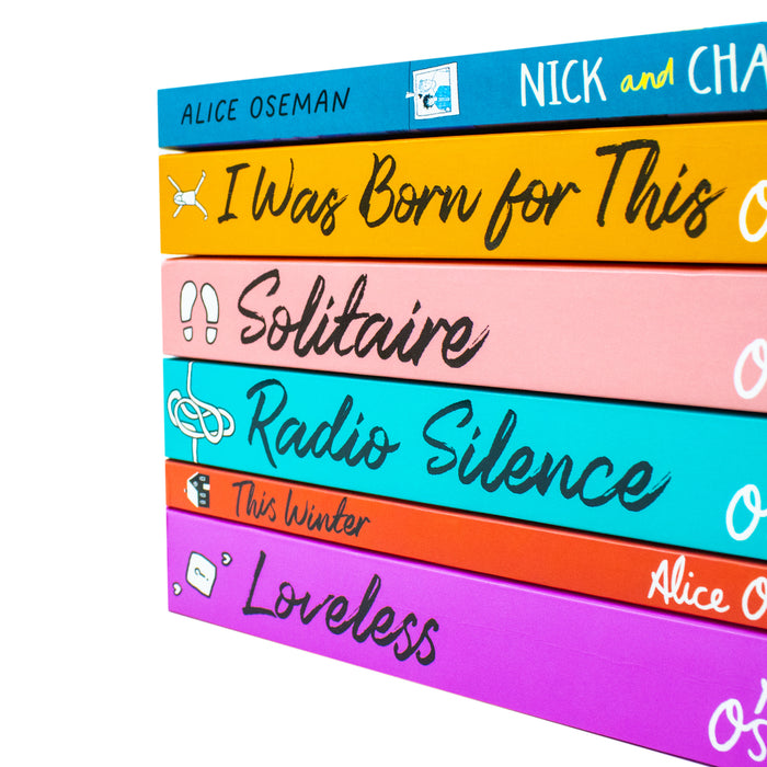 Alice Oseman Collection 6 Books Set (Solitaire, Loveless, This Winter, Radio Silence, Nick and Charlie, I Was Born for This)