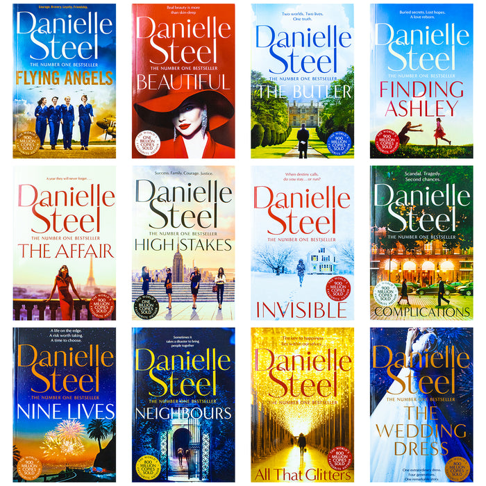 Danielle Steel Collection 12 Books Box Set (The Wedding Dress, All That Glitters, Neighbours, Nine Lives)