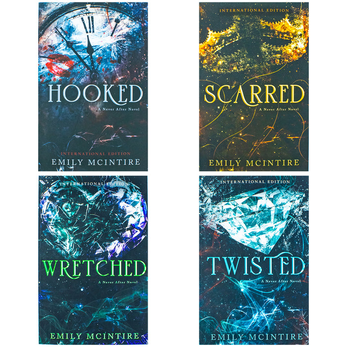 Emily McIntire Never After Series Collection 4 Books Set (Hooked, Scarred, Wretched, Twisted)