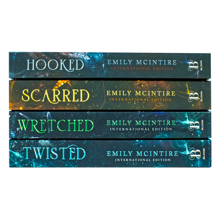 Emily McIntire Never After Series Collection 4 Books Set (Hooked, Scarred, Wretched, Twisted)