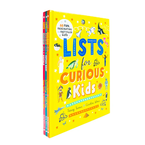 Lists for Curious Kids Collection 3 Books Box Set By Tracey Turner, Rachel Delahaye (Lists for Curious Kids, Human Body & Animals)