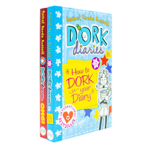 Dork Diaries 2 Books Collection Set by Rachel Renee Russell (Dork Diaries OMG: All About Me Diary & Dork Diaries 3 ½ : How to Dork Your Diary) - The Book Bundle