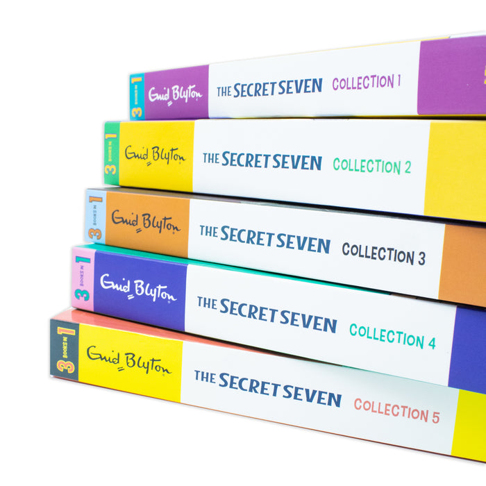 Enid Blyton The Secret Seven 15 Story Collection in 5 Books Set (The Secret Seven)