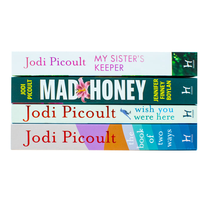 Jodi Picoult Collection 4 Books Set (The Book of Two Ways, Wish You Were Here, Mad Honey & My Sister's Keeper)