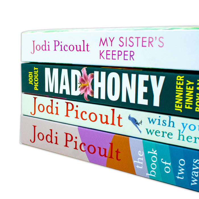 Jodi Picoult Collection 4 Books Set (The Book of Two Ways, Wish You Were Here, Mad Honey & My Sister's Keeper)