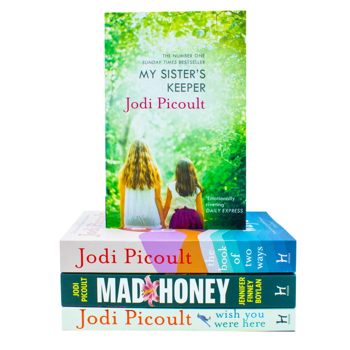 Jodi Picoult Collection 4 Books Set (The Book of Two Ways, Wish You Were Here, Mad Honey & My Sister's Keeper)