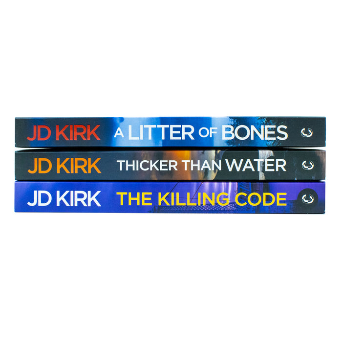 DCI Logan Crime Thrillers 3 Books Collection Set By JD Kirk (Thicker Than Water, A Litter of Bones)