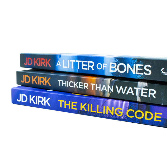 DCI Logan Crime Thrillers 3 Books Collection Set By JD Kirk (Thicker Than Water, A Litter of Bones)