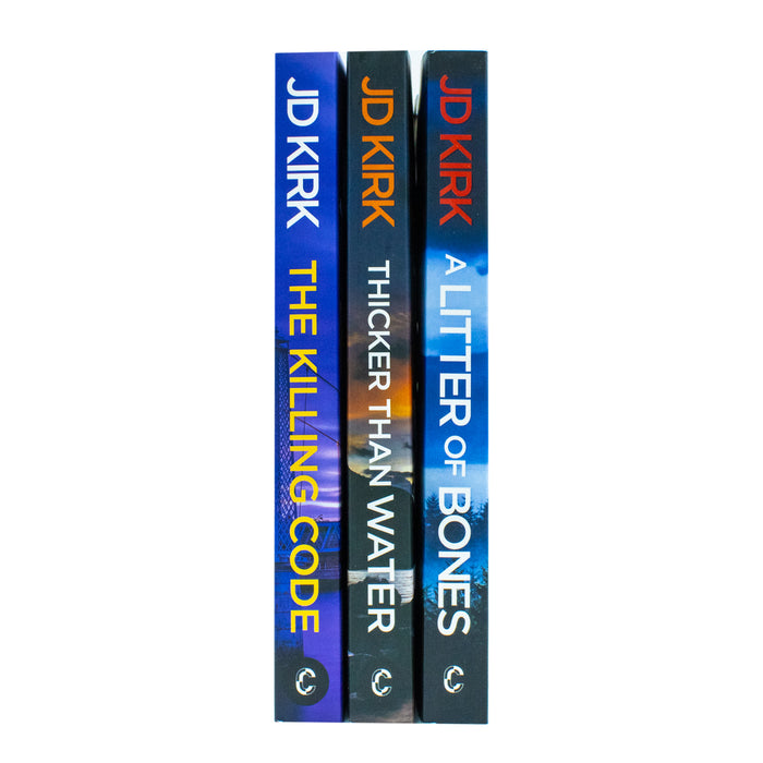 DCI Logan Crime Thrillers 3 Books Collection Set By JD Kirk (Thicker Than Water, A Litter of Bones)