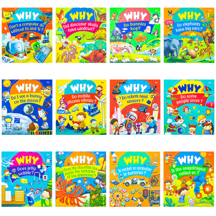 Tell me why? Series Collection of 12 Books Set by Shweta Sinha ( Why Is snapdragon, Jelly Wobble, Robots Snore, Bunnies Hop )