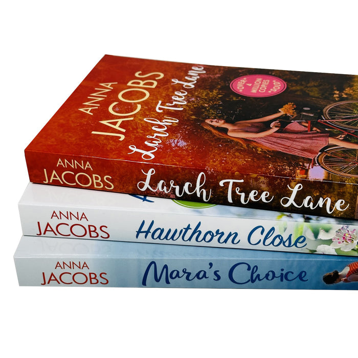 Anna Jacobs Collection 3 Books Set (Larch Tree Lane, Hawthorn Close & Mara's Choice)