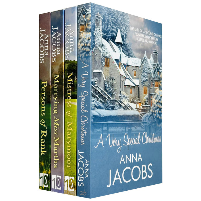 Anna Jacobs Collection 4 Books Set (A Very Special Christmas, Mistress of Marymoor, Marrying Miss Martha & Persons of Rank)