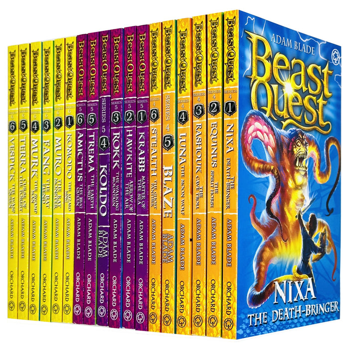 Beast Quest Series 4-6 Collection 18 Books Set By Adam Blade Paperback NEW