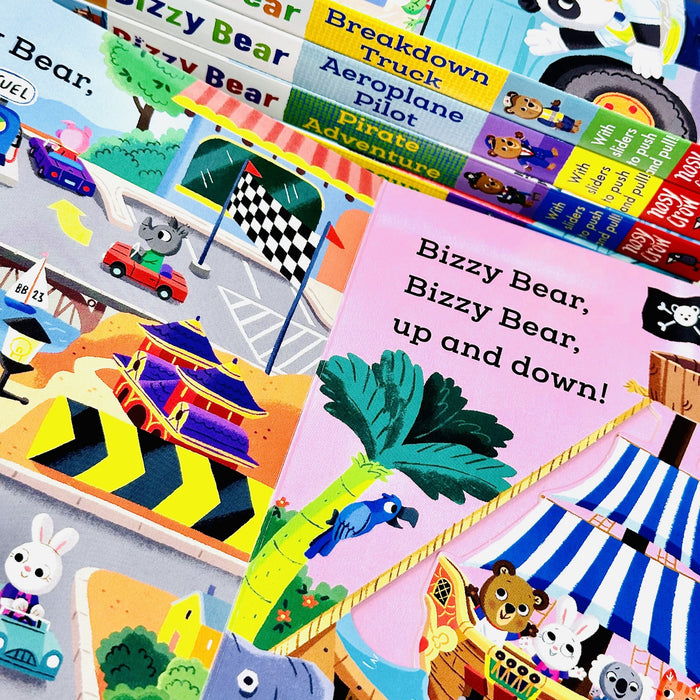 Bizzy Bear Series 5 Books Collection Bundle Set(Fun Park, Breakdown Truck, Aeroplane Pilot) - The Book Bundle