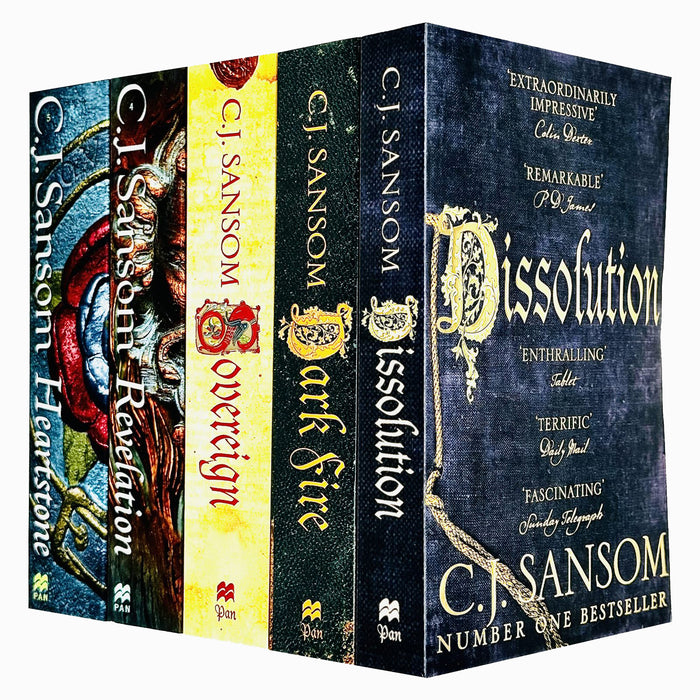 C.J. Sansom The Shardlake Series 5 Books Collection Set - Heartstone, Revelation, Sovereign, Dark Fire, Dissolution