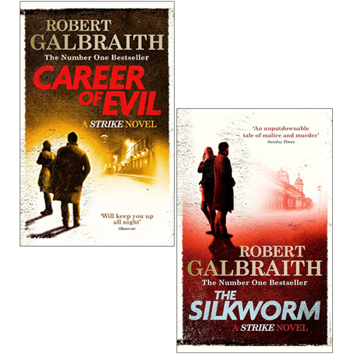 Cormoran Strike Series 2 Books Collection Set By Robert Galbraith (The Silkworm, Career of Evil)