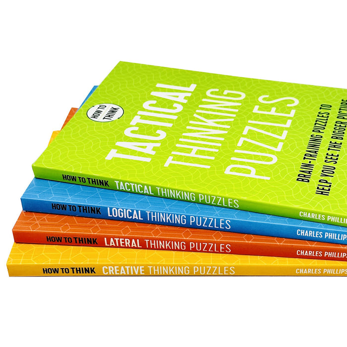 Charles Phillips How to Think Collection 4 Books Set (Tactical Thinking Puzzles, Logical )