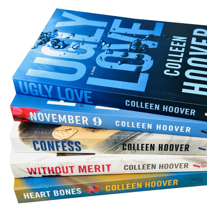 Colleen Hoover Collection 5 Books Set (Ugly Love, November 9, Confess, Without Merit & Heart Bones)