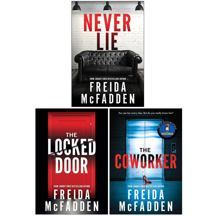 Freida McFadden Collection 3 Books Set (Never Lie, The Locked Door & The Coworker)