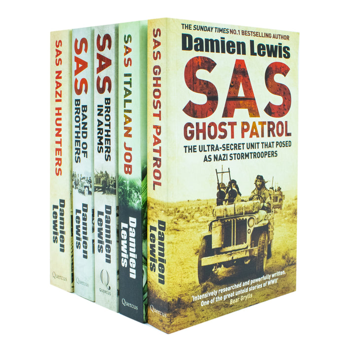 Damien Lewis SAS Collection 5 Books Set (Nazi Hunters, Italian Job)