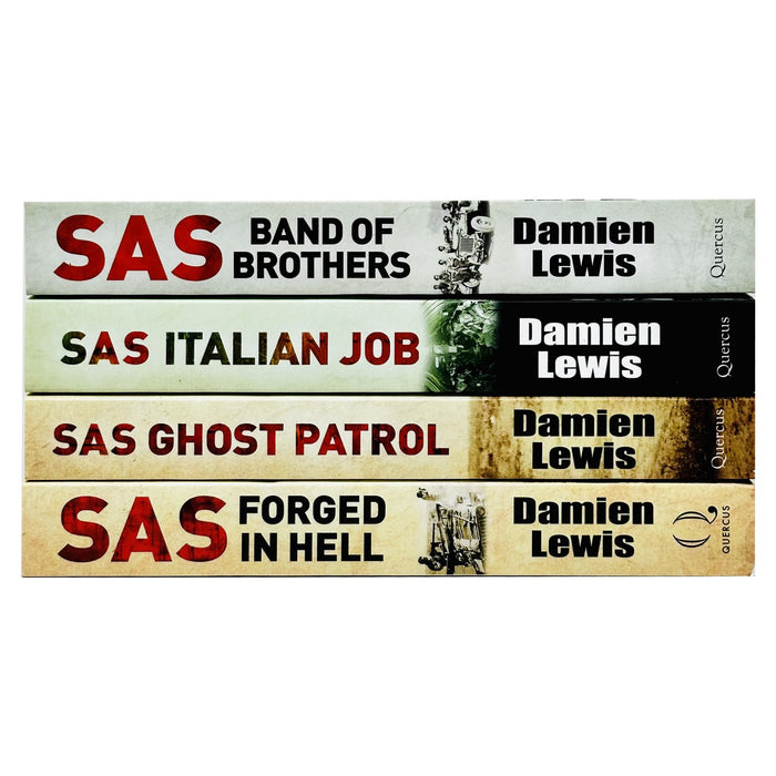 Damien Lewis Collection 4 Books Set (SAS Band of Brothers, SAS Italian Job, SAS Ghost Patrol, SAS Forged in Hell)