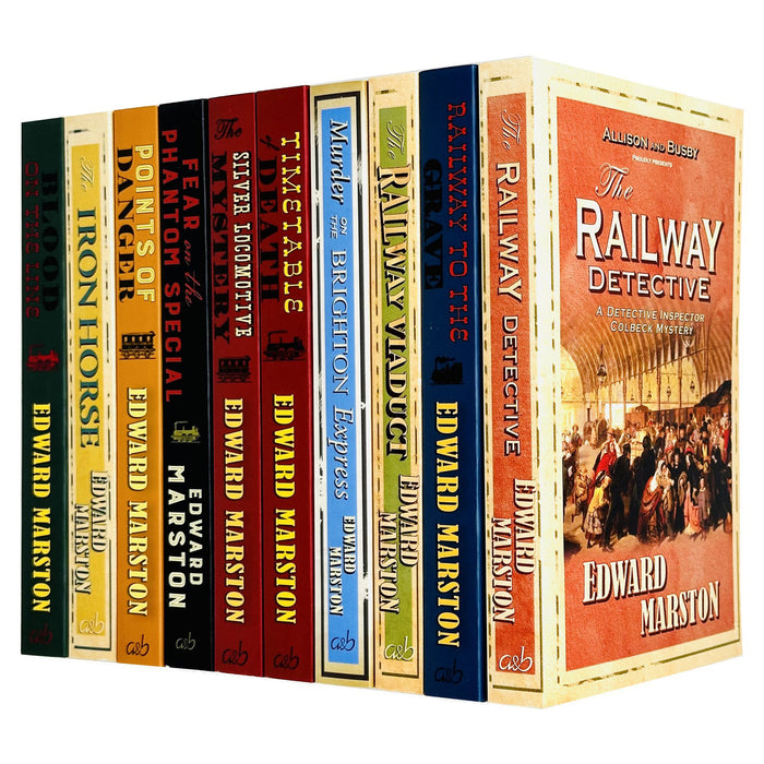 Edward Marston Railway Detective Series 10 Books Collection Set (Blood on the Line)