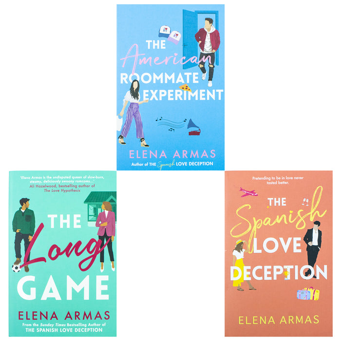 Elena Armas 3 Books Collection Set (The Spanish Love Deception, The American Roommate Experiment & The Long Game)