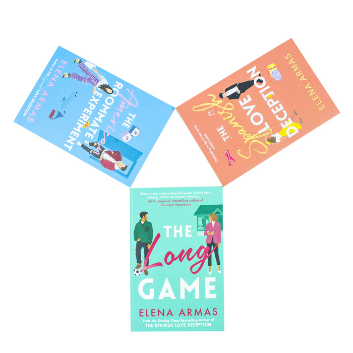 Elena Armas 3 Books Collection Set (The Spanish Love Deception, The American Roommate Experiment & The Long Game)