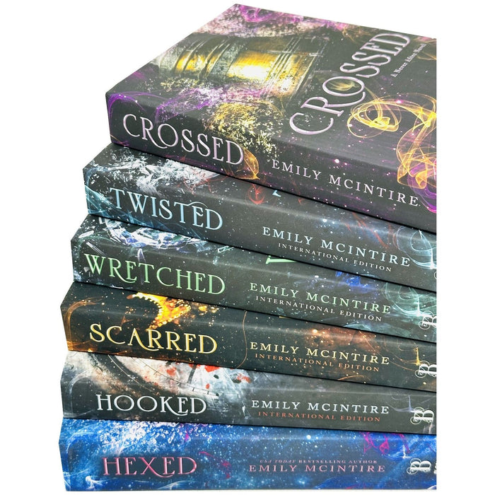 Never After Series by Emily McIntire Complete 6 Books Collection Set (Hexed, Hooked, Scarred, Wretched, Twisted & Crossed)