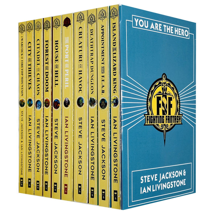 Fighting Fantasy Series You Are the Hero 10 Books Collection Set By Steve Jackson & Ian Livingstone