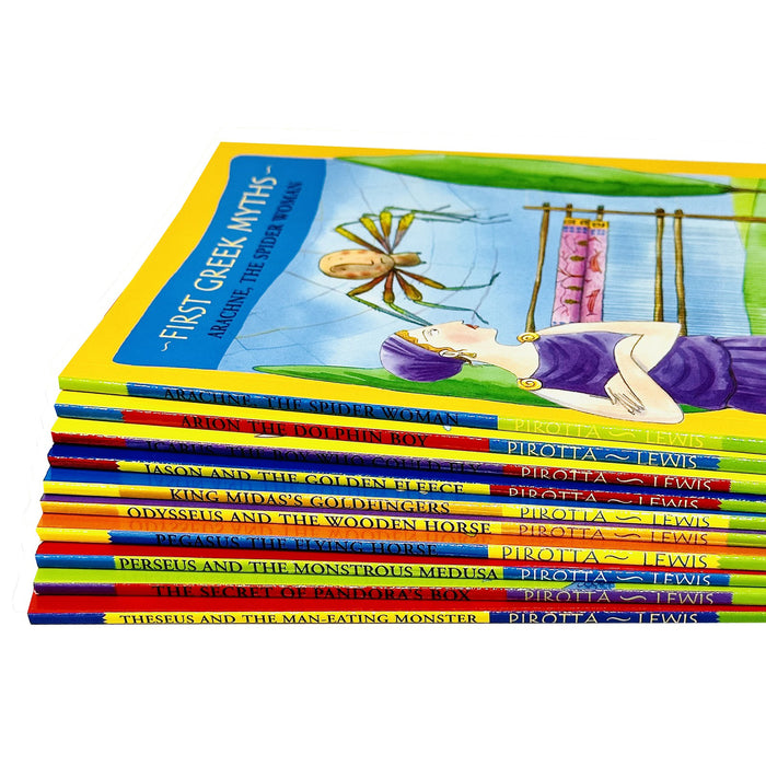 First Greek Myths Series 10 Books Collection Set (Arachne-The Spider Woman, Arion-The Dolphin Boy)