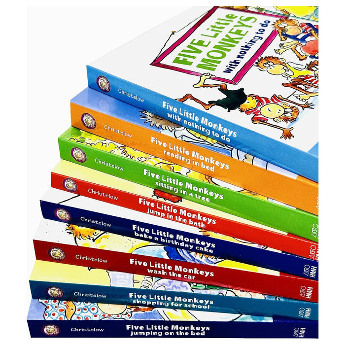 Five Little Monkeys Adventures 8 Books Collection Box Set By Eileen Christelow (Jumping on the Bed)