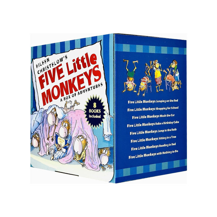 Five Little Monkeys Adventures 8 Books Collection Box Set By Eileen Christelow (Jumping on the Bed)