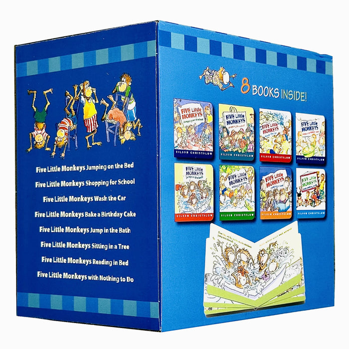 Five Little Monkeys Adventures 8 Books Collection Box Set By Eileen Christelow (Jumping on the Bed)