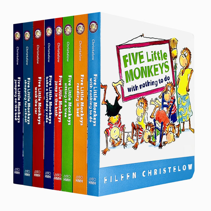 Five Little Monkeys Adventures 8 Books Collection Box Set By Eileen Christelow (Jumping on the Bed)