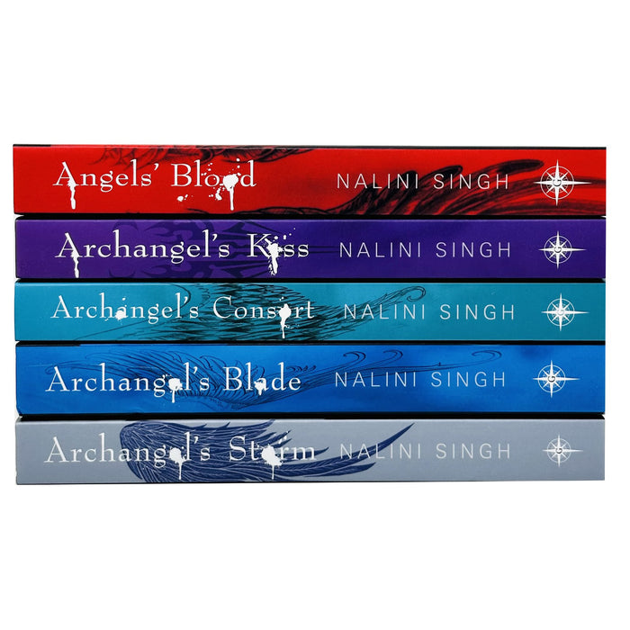 Guild Hunter Series 1-5 Books Collection Set By Nalini Singh (Angels' Blood, Archangel's Kiss, Archangel's Consort, Archangel's Blade & Archangel's Storm)