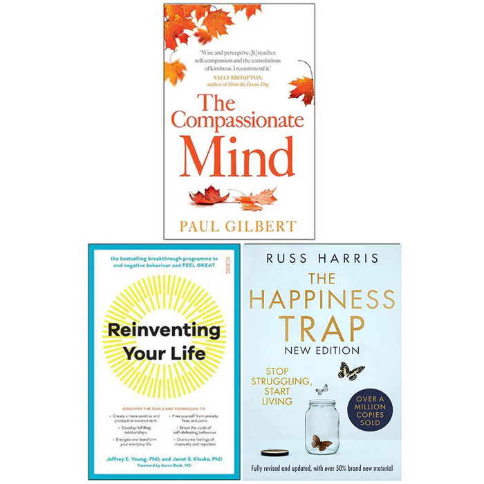 The Compassionate Mind, Reinventing Your Life, The Happiness Trap 3 Books Collection Set