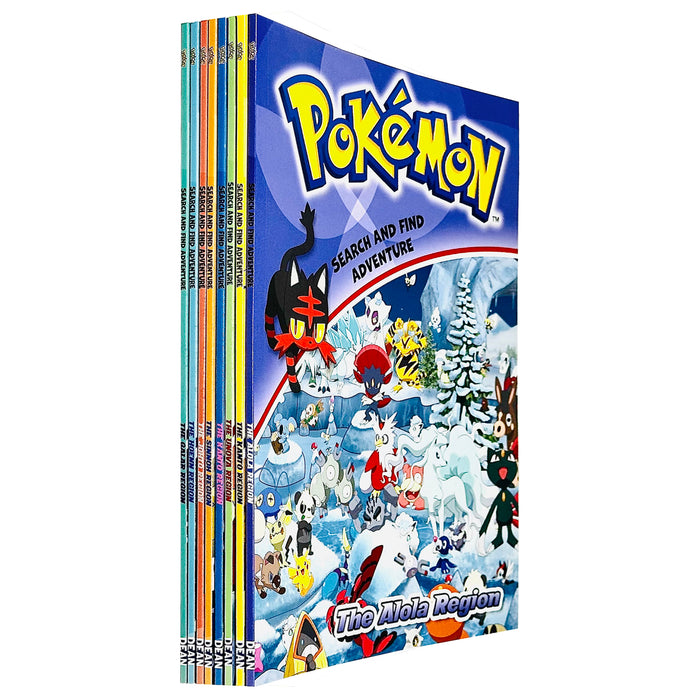 Pokémon Search and Find Adventure 8 Books Collection Set (The Alola Region)