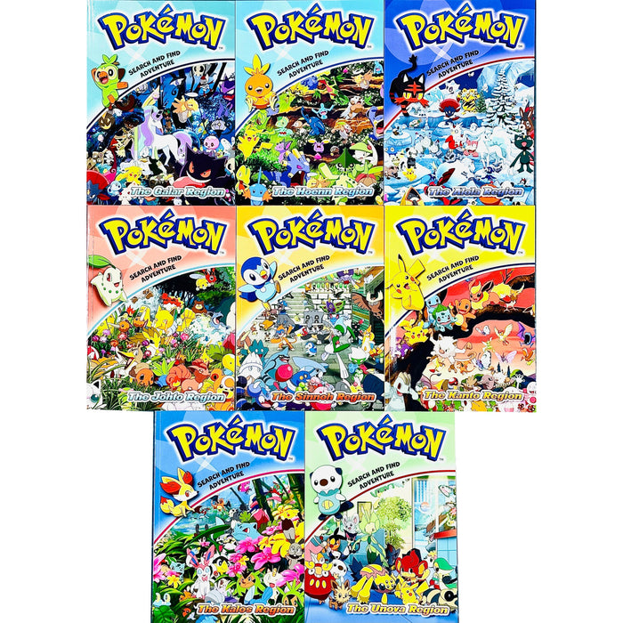 Pokémon Search and Find Adventure 8 Books Collection Set (The Alola Region)