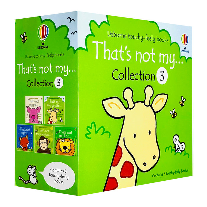 Usborne touchy-feely Books That's Not my... Collection 3: 5 Books Set (Fox, Giraffe, Lion, Piglet, Monkey)