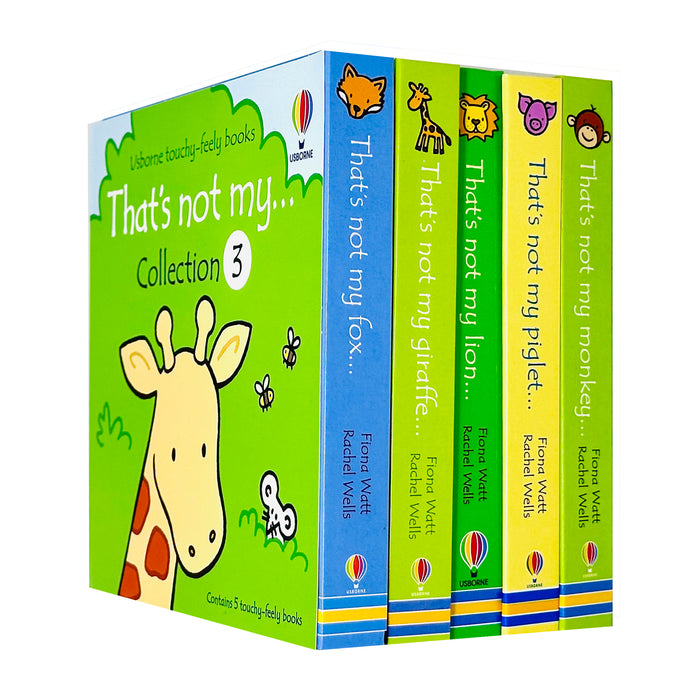 Usborne touchy-feely Books That's Not my... Collection 3: 5 Books Set (Fox, Giraffe, Lion, Piglet, Monkey)