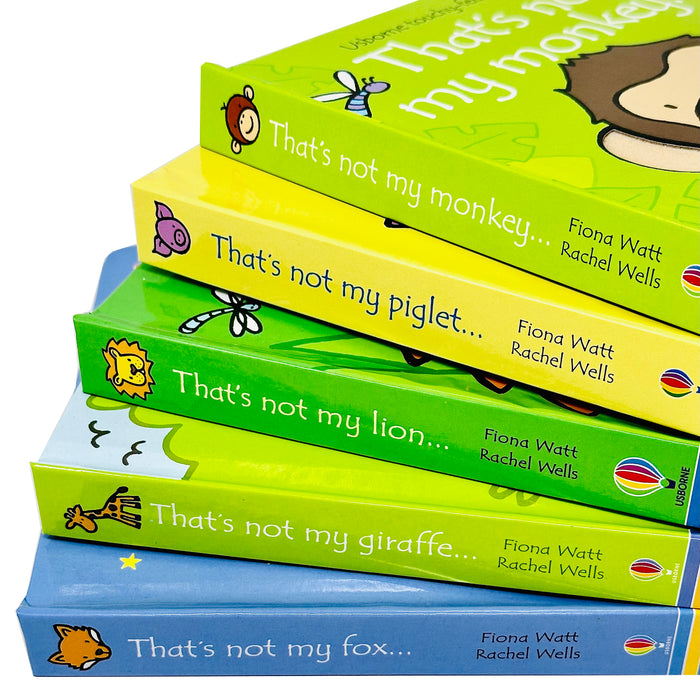 Usborne touchy-feely Books That's Not my... Collection 3: 5 Books Set (Fox, Giraffe, Lion, Piglet, Monkey)