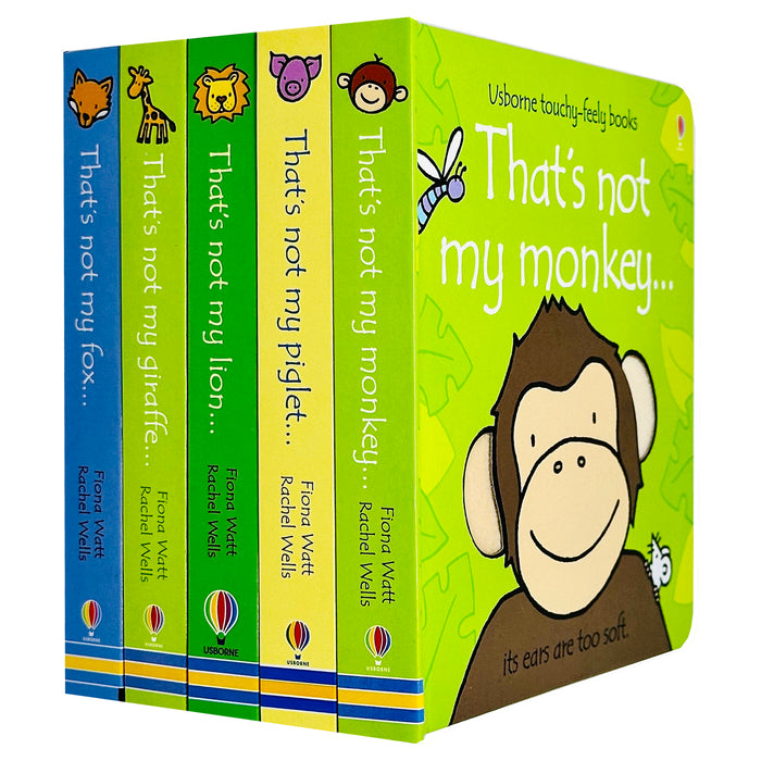 Usborne touchy-feely Books That's Not my... Collection 3: 5 Books Set (Fox, Giraffe, Lion, Piglet, Monkey)