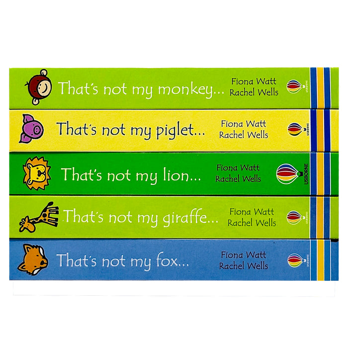 Usborne touchy-feely Books That's Not my... Collection 3: 5 Books Set (Fox, Giraffe, Lion, Piglet, Monkey)