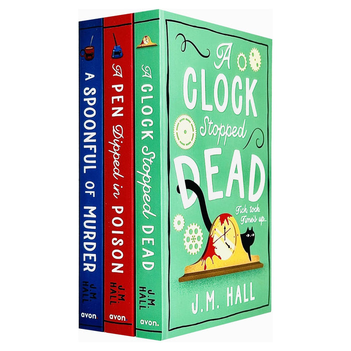 J.M Hall 3 Books Collection Set (A Spoonful of Murder, A Pen Dipped in Poison & A Clock Stopped Dead)