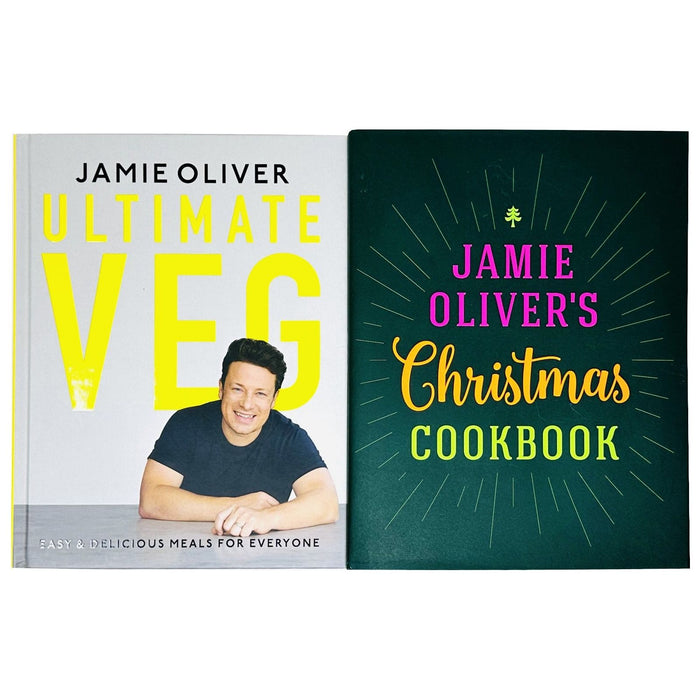 Jamie Oliver Collection 2 Books Set (Jamie Oliver's Christmas Cookbook & Veg Easy & Delicious Meals for Everyone)