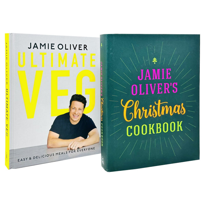 Jamie Oliver Collection 2 Books Set (Jamie Oliver's Christmas Cookbook & Veg Easy & Delicious Meals for Everyone)