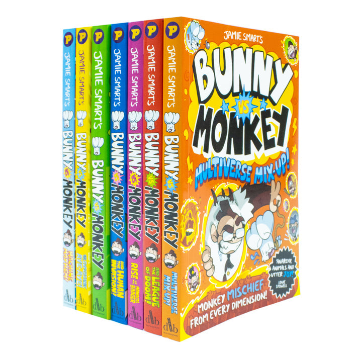 Jamie Smart Bunny vs Monkey 7 Books Collection Set (The Human Invasion, Rise of the Maniacal Badger)