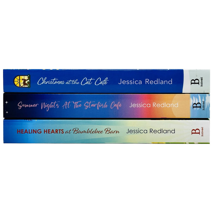 Jessica Redland  3 Books Set(Summer Nights at the Starfish Café,Healing Hearts at Bumblebee Barn,Christmas at the Cat Café)